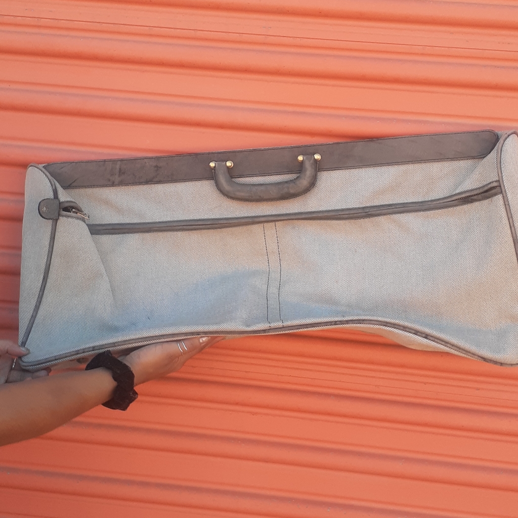 Italian Tweed Suede Weekender / Business Luggage